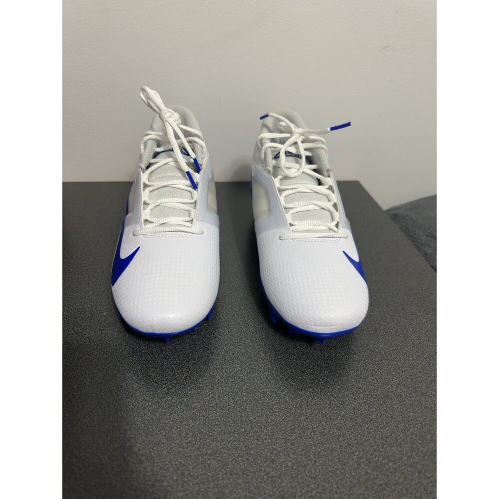 Nike Alpha Menace 4 Pro Football Cleats FD7037-103 White Royal Blue Size 9